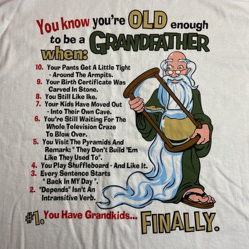 Adult XL World’s Greatest Dad Brand Grandfather T-Shirt You Know You’re Old When - Picture 2 of 5