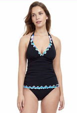 NWT Profile By Gottex Moroccan Escape Halter Tankini Top Size 6