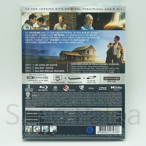 NEW SEALED Interstellar Blu-Ray Slip Case Repackage 4K UHD 3 Disc - Imagen 3 de 7