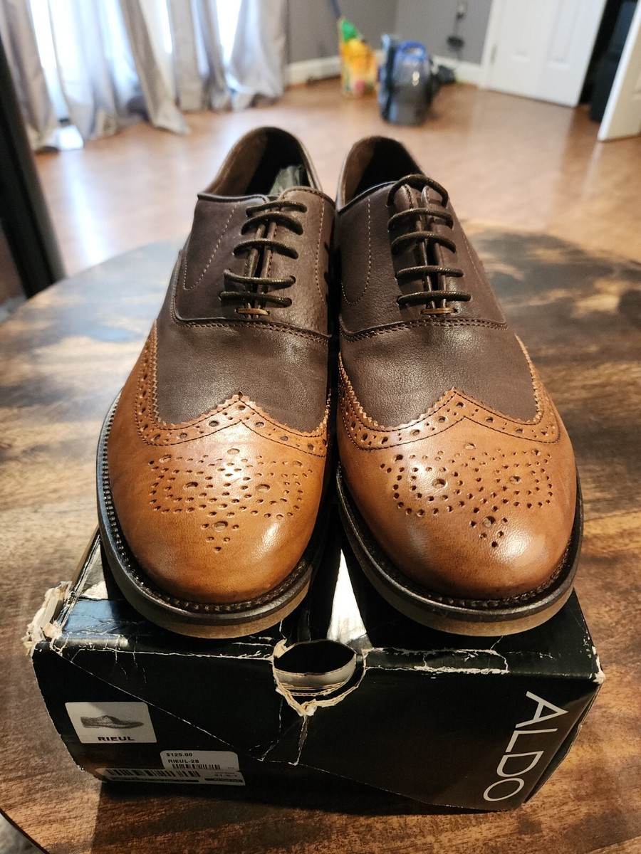 Ferro Aldo Mens Brown Wingtip Dress Shoes Size 13 | eBay display picture 3