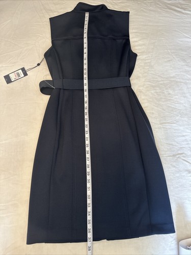 NWT TOMMY HILFIGER Full Zip Sleeveless Belted Scuba Dress Sizes 10 Navy - Picture 5 of 8