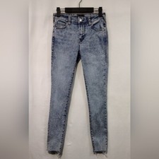 True Religion Jennie Curvy Mid Rise Skinny Jeans Womens 26 Acid Wash Boho Retro