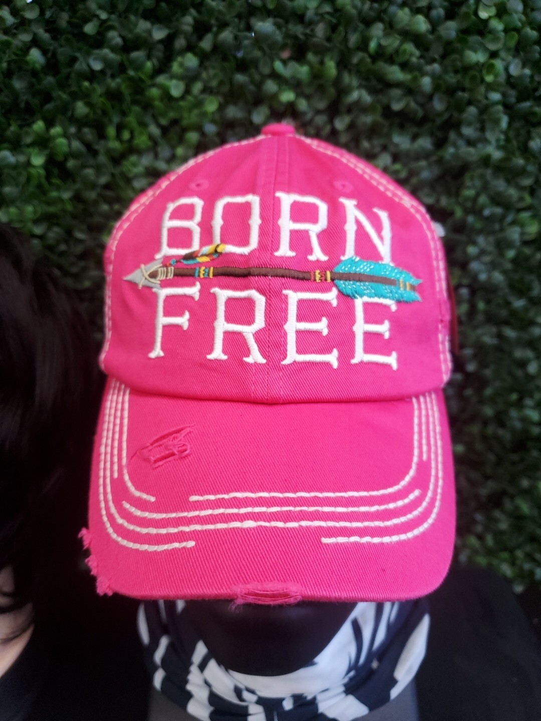 Kbethos Born Free Distressed Embroilered Arrow Hat NWT