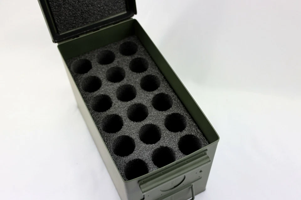 WORLDCASECOMPANY New Foam fits Harbor Freight .50cal .50 50 cal Ammo Can holds 18 37mm flares