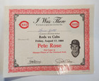 1984 Cincinnati Reds PETE ROSE 1st Game "I Was There" Certificate & scorebook — photo 2