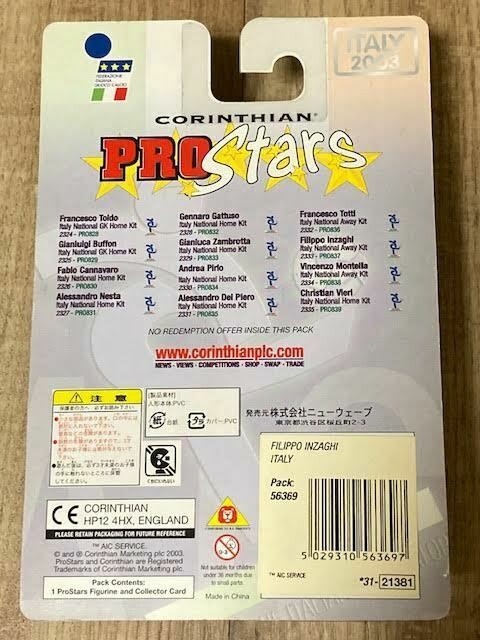 Corinthian ProStars Figure, Filippo Inzaghi Italy 2003 [C11] | eBay
