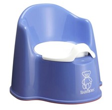 BabyBjorn High-Back Toilet Training Potty Chair Blue Easy Clean Unused FAST SHIP