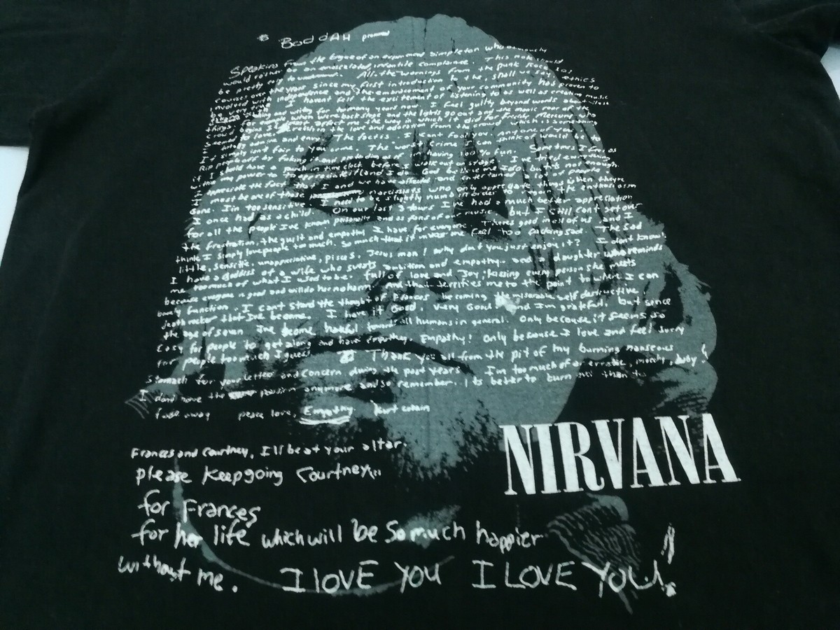 90S 襤褸 フェード  Cobain T-shirt XL相当 90S 襤褸 フェード Kurt Cobain T-shirt XL相当