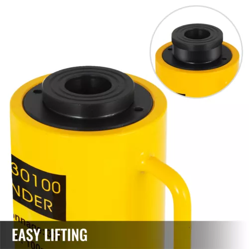 30T 100mm Stroke Hollow Plunger Hydraulic Cylinder Jack Pulling Ram Heavy Duty - Picture 4 of 12