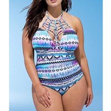 Swimsuits for All Trailblazer One-Piece Swimsuit Tribal Size 10