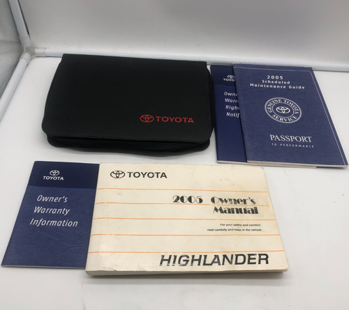 2005 Toyota Highlander Owners Manual Set with Case OEM A03B35050