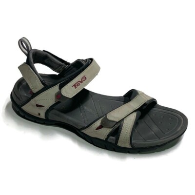 Teva Numa Women’s Size 10 Water Sandals #4293 Light Gray Shock Pad Sole 