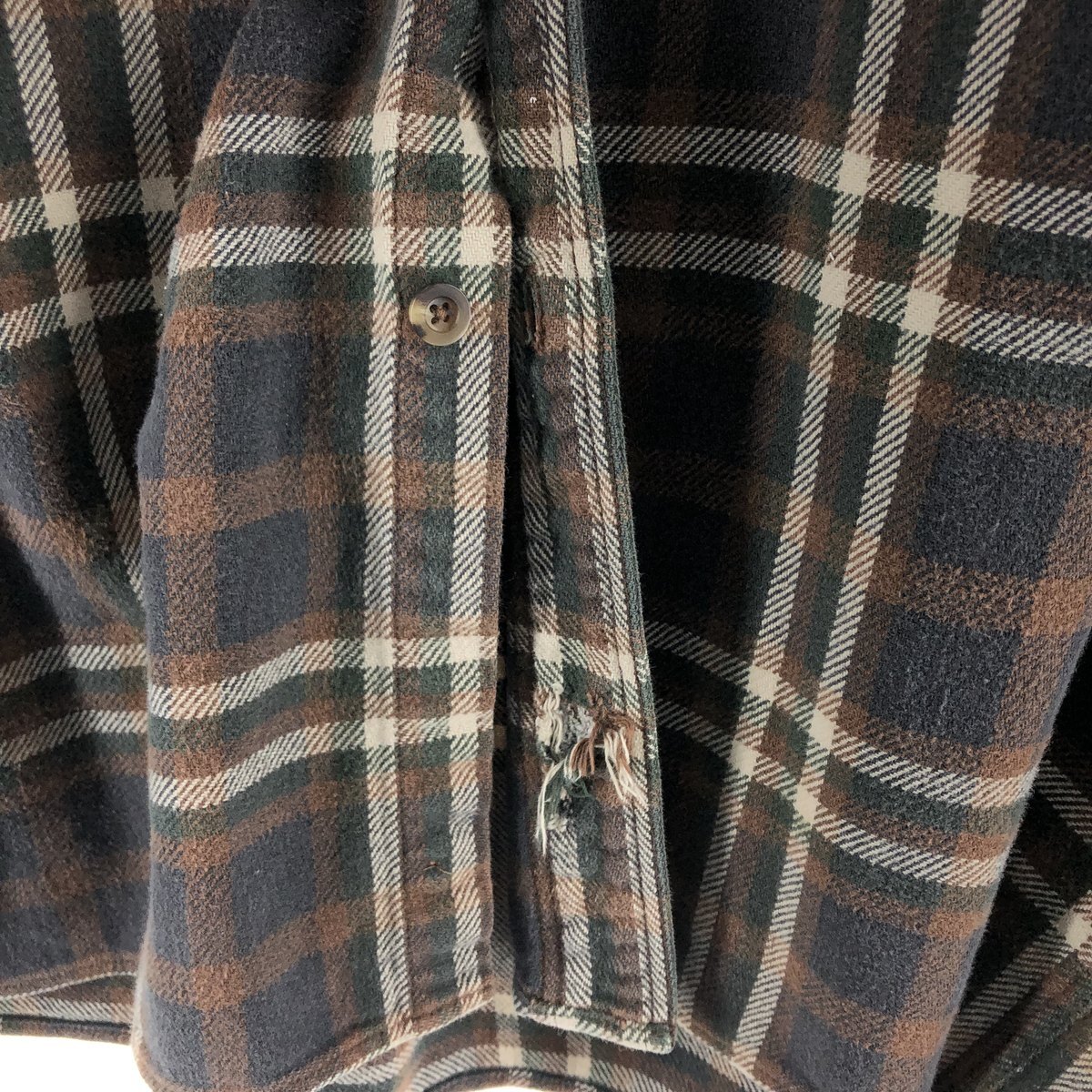 90s lands end ポルトガル製　オンブレネル 90'S LANDS' END Long Sleeve Flannel Check Shirt Men's Medium