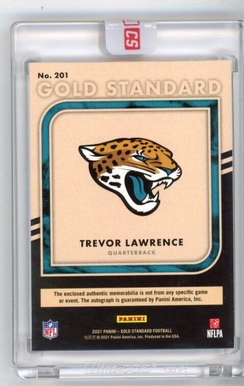 2021 Gold Standard Trevor Lawrence RPA Rookie Patch Autograph #d 38/49 - Image 2 of 2