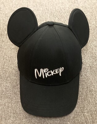 Disney Black Embroidered Mickey Mouse Hat - One Size Disney Mickey Mouse Embroidered Cotton Adjustable Dad Hat  main image 2