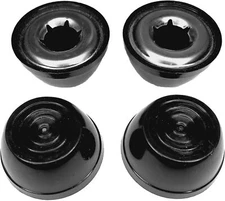 Hub Cap Replacement Compatible with Popular Red Wagon Brand, Steel & Black 