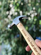 Personalisierter Hammer Holz mit Gravur Namen Klauenhammer Zimmererhammer