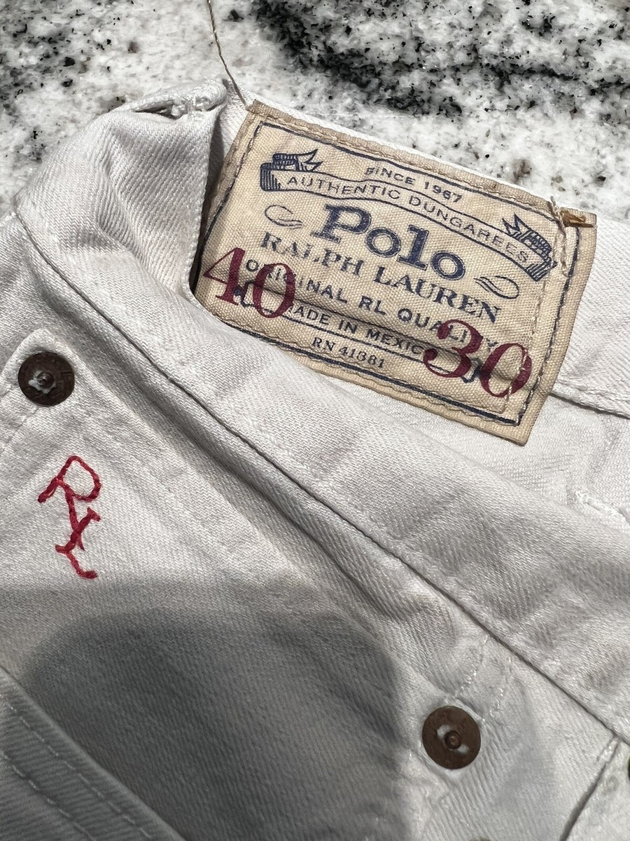 【赤字値下げ中！】RalphLauren AUTHENTIC DUNGAREES Ralph Lauren Beige Authentic Dungarees 40/30 Denim Jeans | eBay
