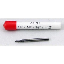 Carbide Burr (SL-41) 14° Cone Radius End - Single Cut - 1/8 x 1/8 x 3/8 x 1 1/2