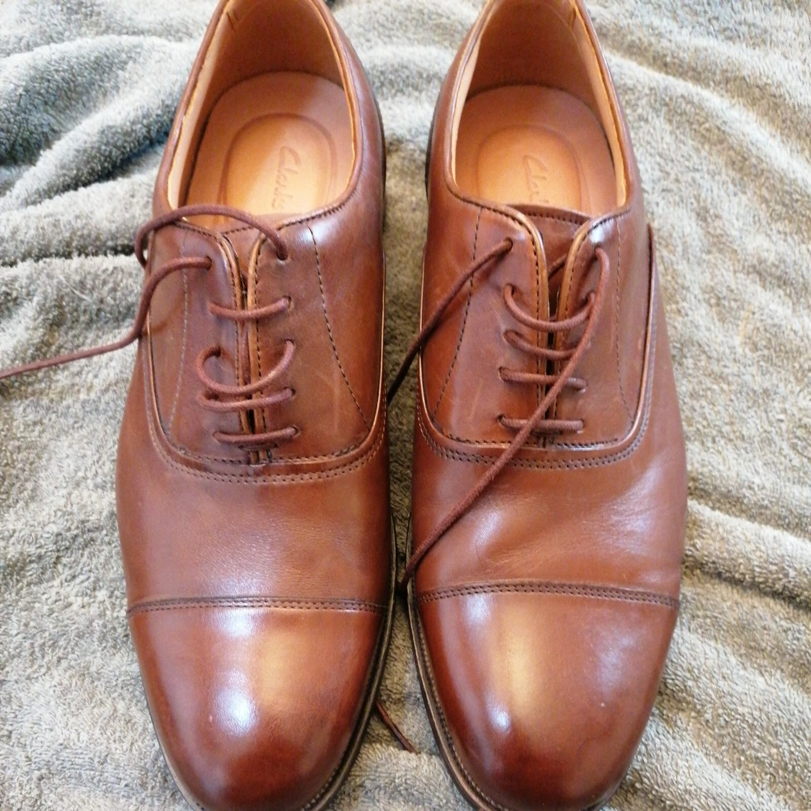 Clarks Coling boss BRITISH TAN LEATHER scarpa uomo WIDE FIT UK 7 5