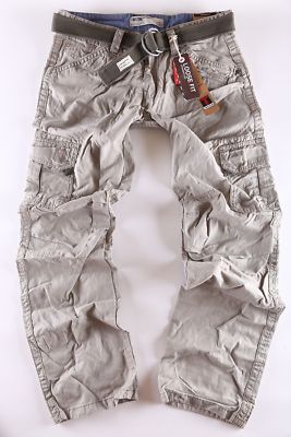Timezone  Cargo Hose Benito 6122 beige wash  + Gürtel Größen wählbar  *Neu* LA
