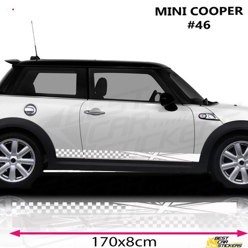 Side Stripes Stickers For Car Fits Mini Cooper Vinyl Stickers Made In UK Decals - Picture 3 of 3