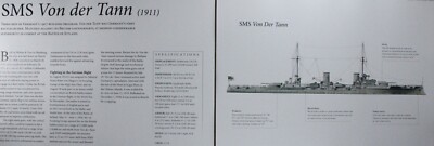 Von der Tann Ship Boat Vessel Picture Detail Sheet Out of Print Wall Art     