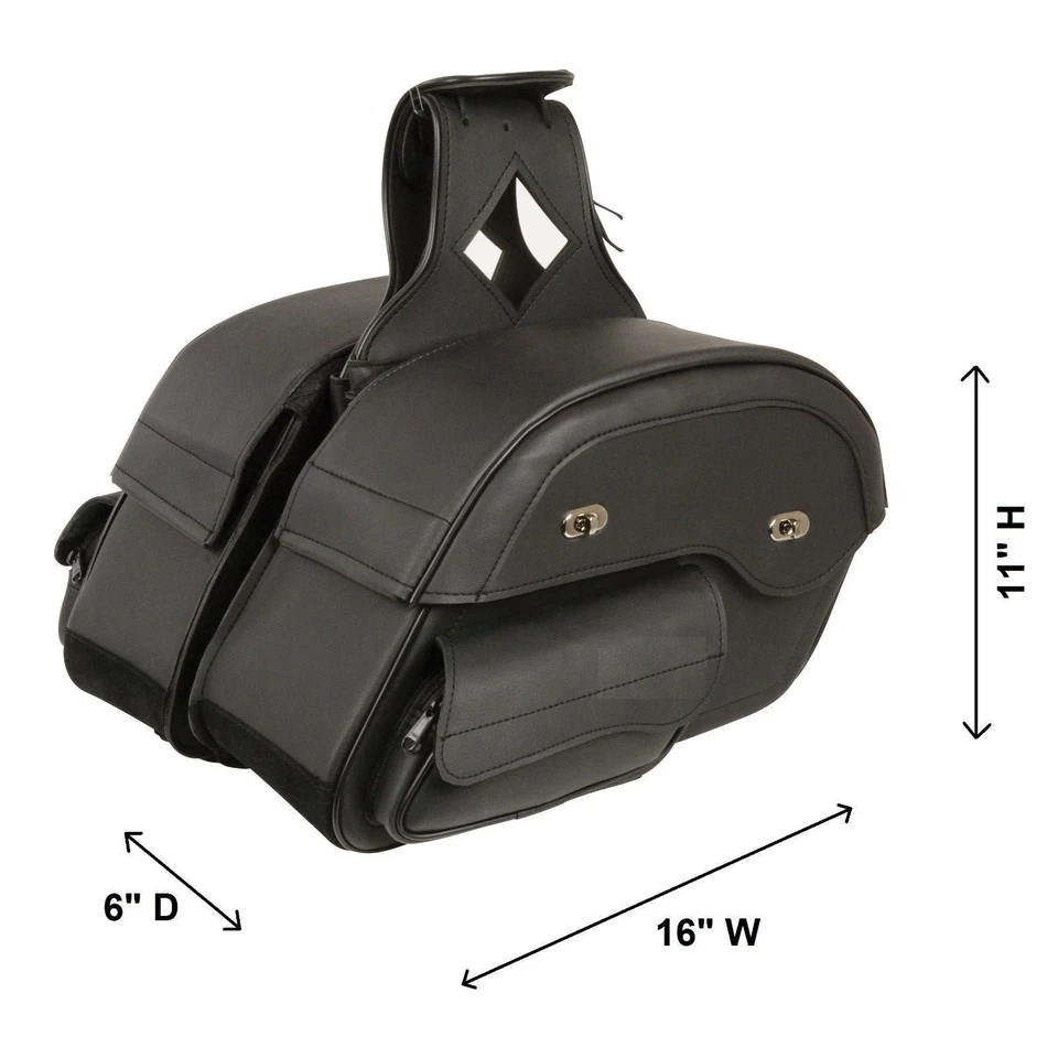 ALFORJES IMPERMEÁVEIS 16" L X 11" H MOTOCICLETA FÁCIL REMOÇÃO PARA YAMAHA - YV9E - Imagem 2 de 3