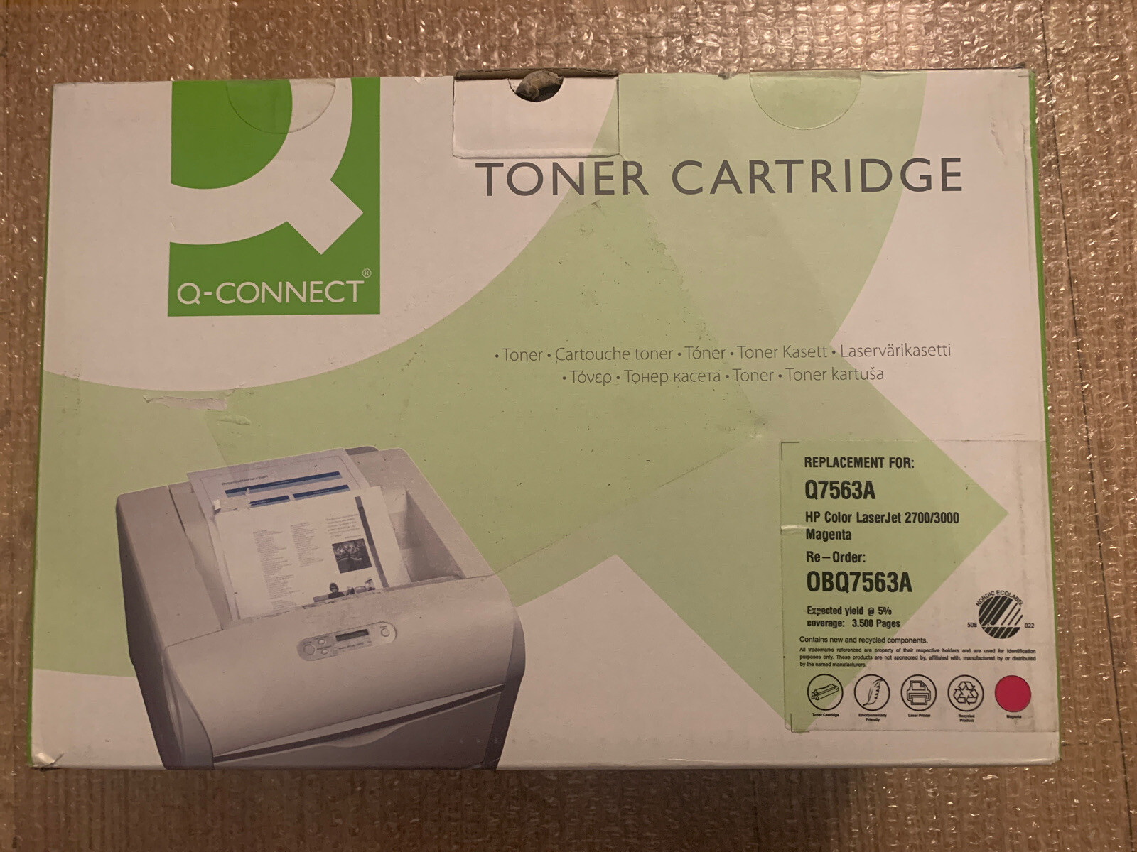 Q-Connect HP 314A Q7563A Compatible Magenta Laserjet Toner Cartridge Q7563A