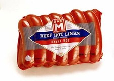 Bar M Extra Hot Beef Hot Links Sausage 32 Oz 2 Pack 