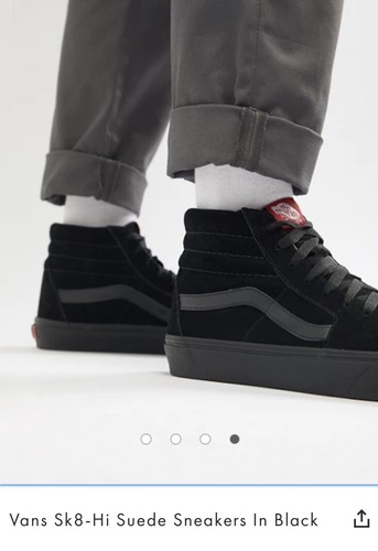 Vans Sk8 Hi Black Suede Sz 7.5w SZ 6.0M | eBay