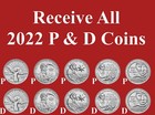 2022 P &D American Women Quarters ~ Full Set 2022 of 10 coins ~ Unc ~ Us Mint