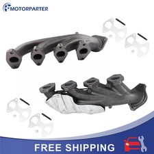 Pair Exhaust Manifold w/Gasket For Ford F-150 Expedition Lincoln Navigator 5.4L