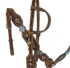 Western Saddle Horse Navajo Beaded  BLING Bridle  Breast Collar Tack Set