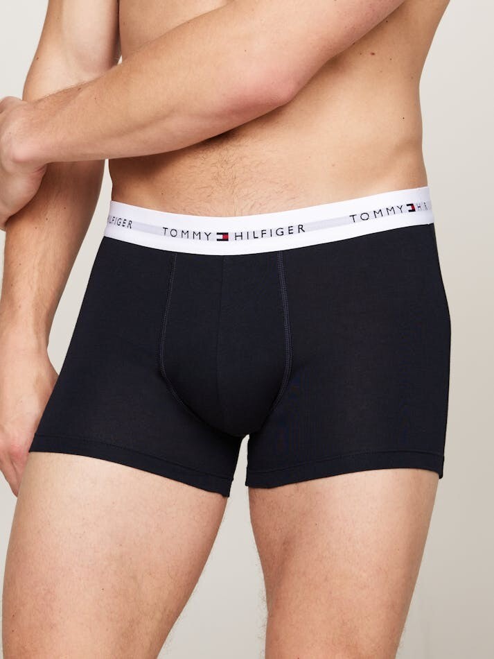 Tommy Hilfiger Signature Cotton Essentials Trunk 3-Pack Red White Navy Size M image 5