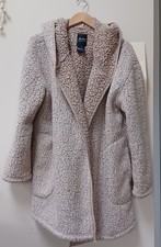 Me Jane Size M Teddy Pile Jacket Women’s Beige New York Hooked Edge To Edge