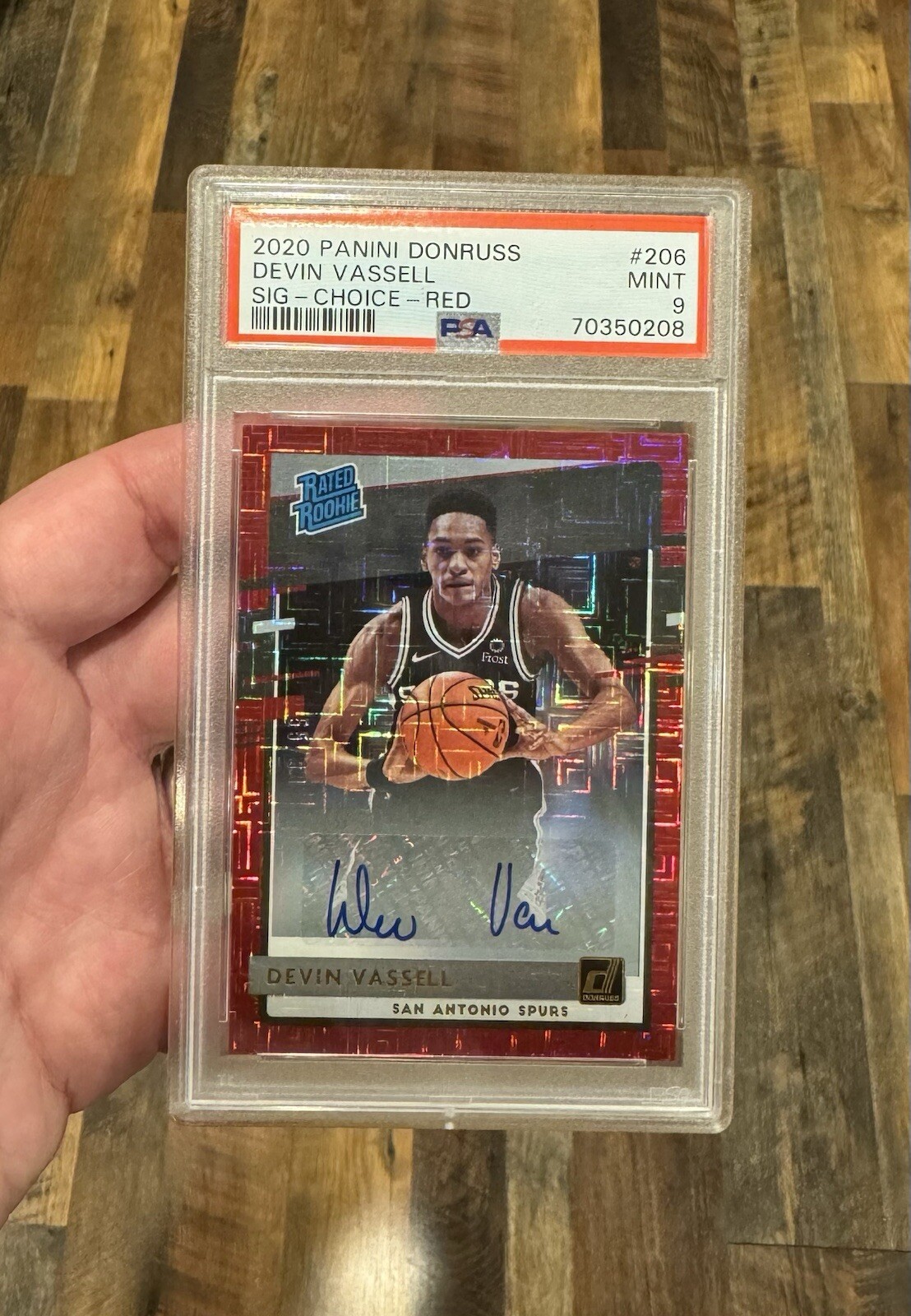 2020 Donruss Choice Red Signatures /99 Devin Vassell Rookie Auto RC