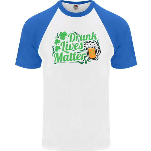 Drunk Lives Matter St Patricks Day Mens S/S Baseball T-Shirt - Picture 22 of 50
