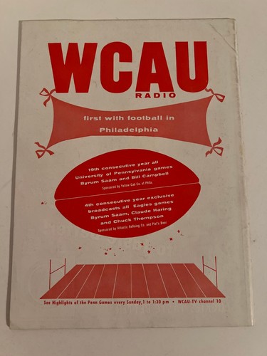 VTG Cornell Pennsylvania Franklin Field Illustrated Football Program 1954 MCM - Picture 6 of 16