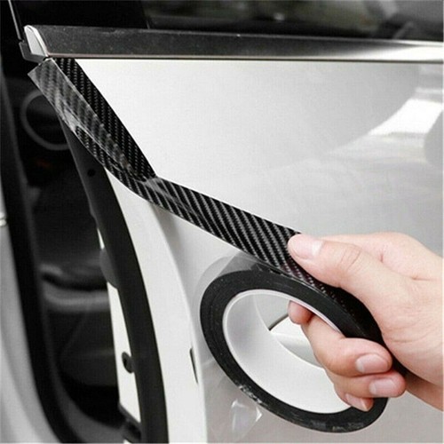 Carbon Fiber Car Door Sill Protector Scuff Plate Vinyl Sticker Trim Accessories - Foto 10 di 14