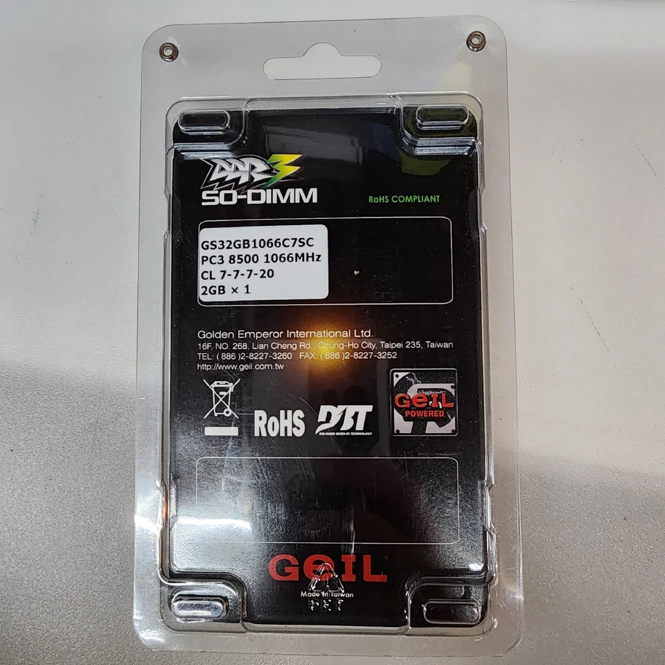 2GB GeIL DDR3 PC3-8500 GS32GB1066C7SC 1.5 V - Image 2 of 3