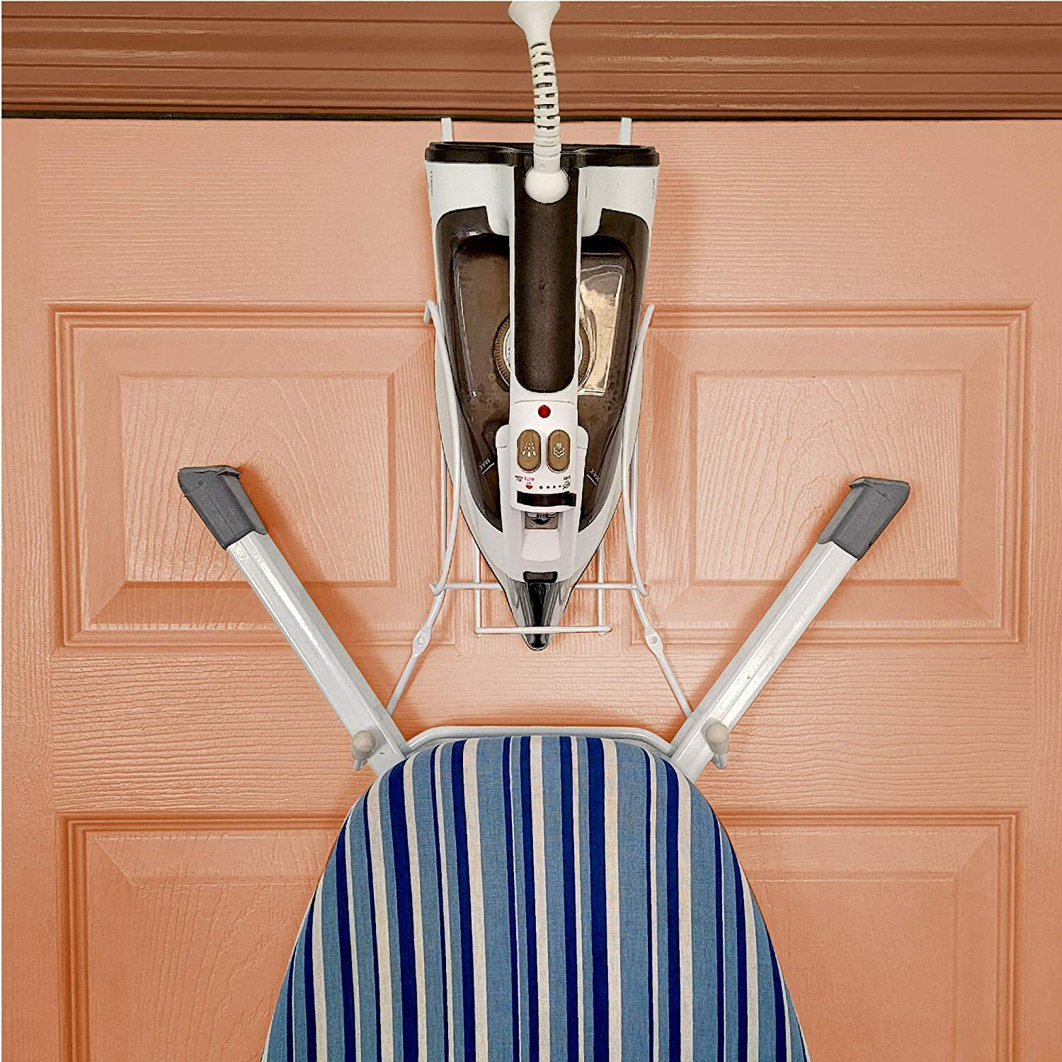 Over The Door Iron Board Caddy Iron and Ironing Board Storage