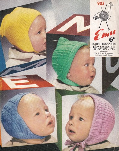 Emu 903 Original Baby Strickanleitung Hauben 4-fädig