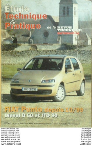 Revue Technique Automobile Fiat Punto D60 10/1999 JTD 80 étude #649 - Imagen 1 de 4