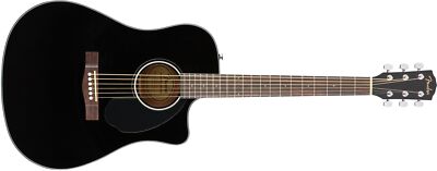 Fender CD-60SCE Dreadnought Acoustic-Electric Guitar - Black
