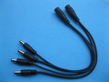20 pcs DC Power Plug 5.5x2.1mm Spliter 2 Channel 1 Female to 2 Male Cable 20cm