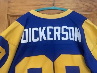 Brand New ERIC DICKERSON Mitchell & Ness RAMS Throwback Stitched