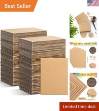 50 Pack Corrugated Cardboard Sheets Flat Hard Cardboard Inserts Back to Schoo...