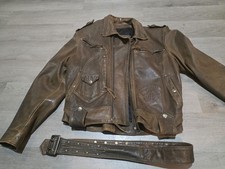 Giacca da moto Harley Davidson HERITAGE in pelle marrone | USA MEDIUM