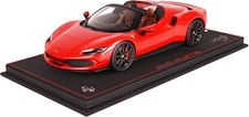 Ferrari 296 GTS Red Corsa 322 With Display Case In 1:18 Scale By BBR